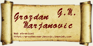 Grozdan Marjanović vizit kartica